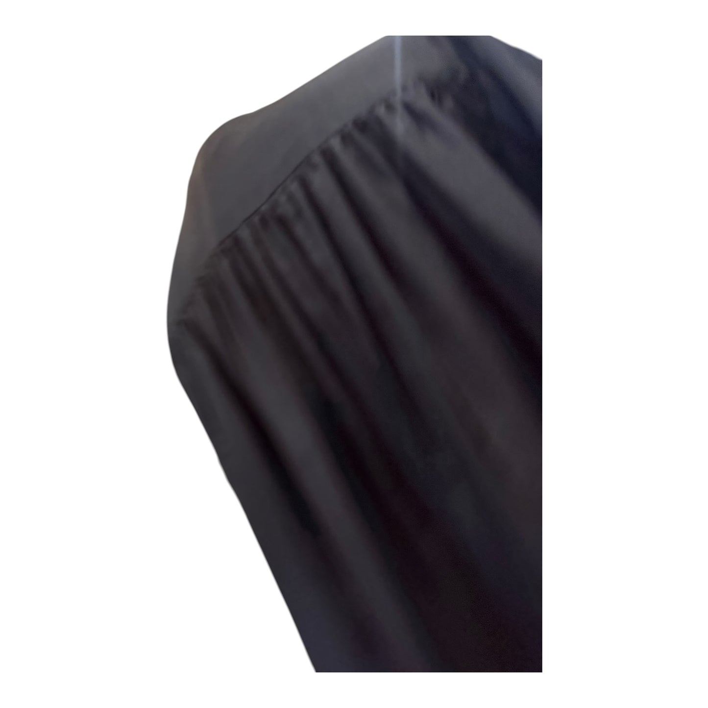 Joseph Bristow Black Gathered Silk Blouse - 10