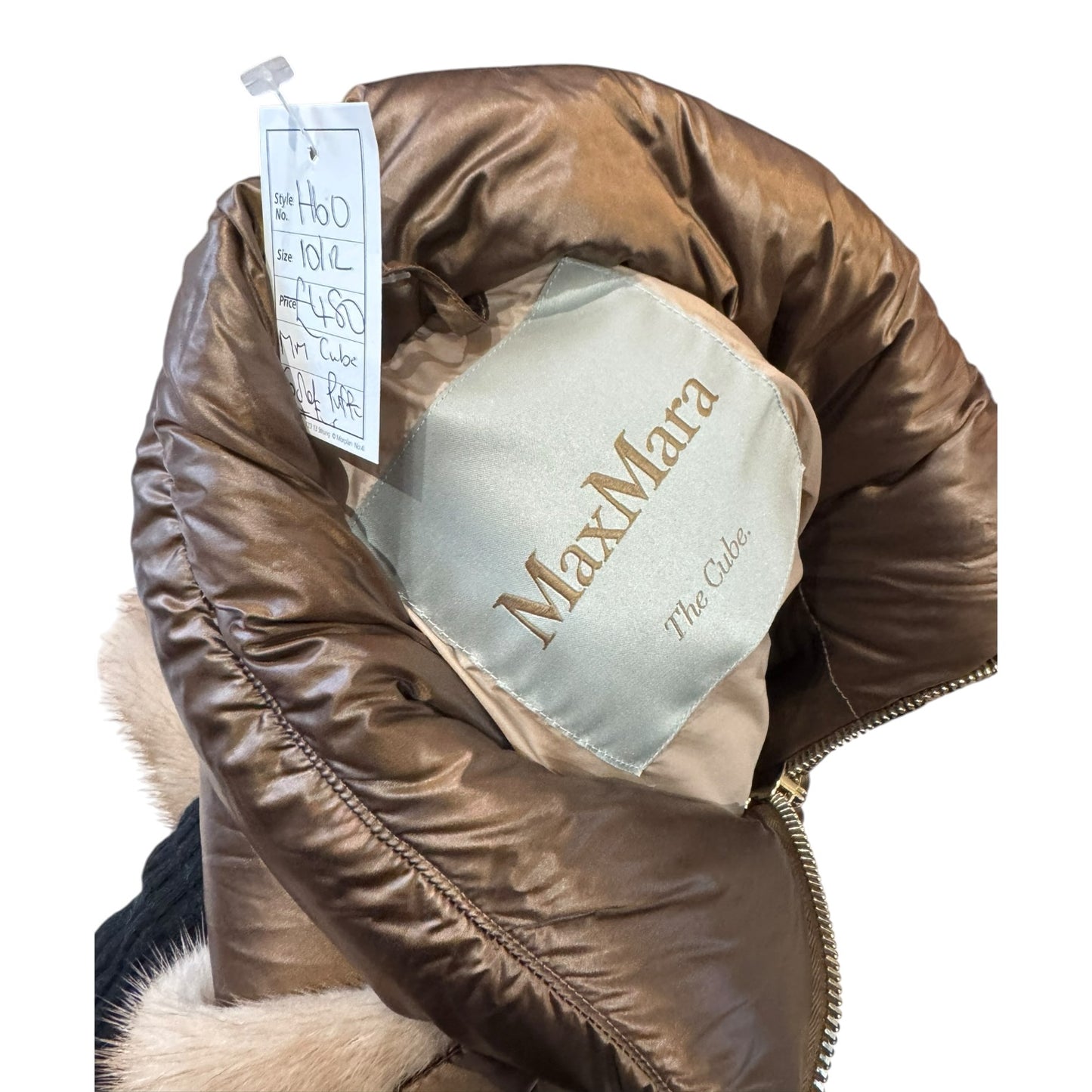 Weekend Max Mara The Cube Bronze Puffer Jacket - 10/12