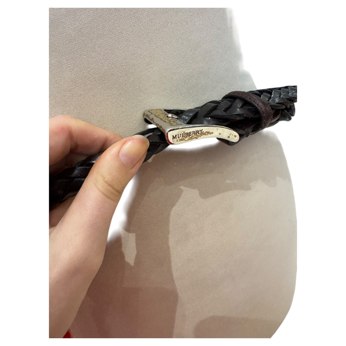 Mulberry Brown Woven Belt