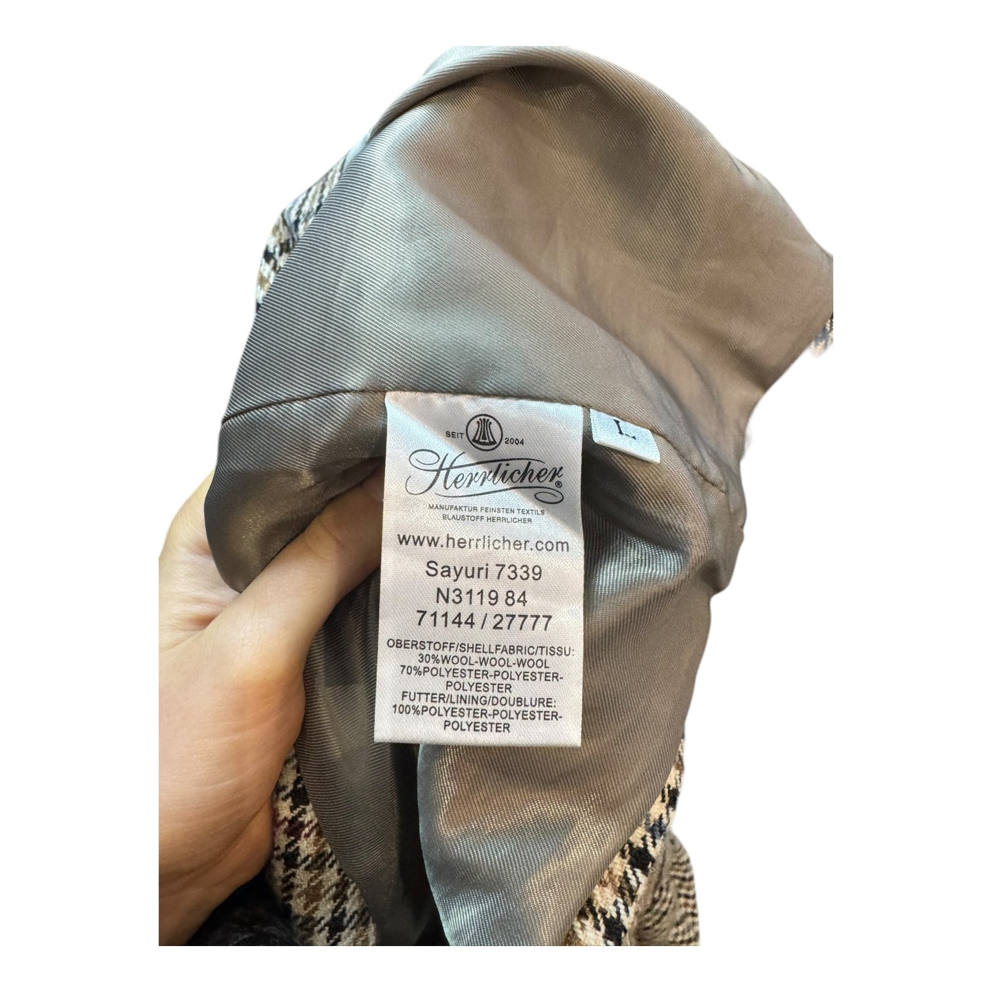 Herrlicher Brown Houndstooth Blazer - 12/14