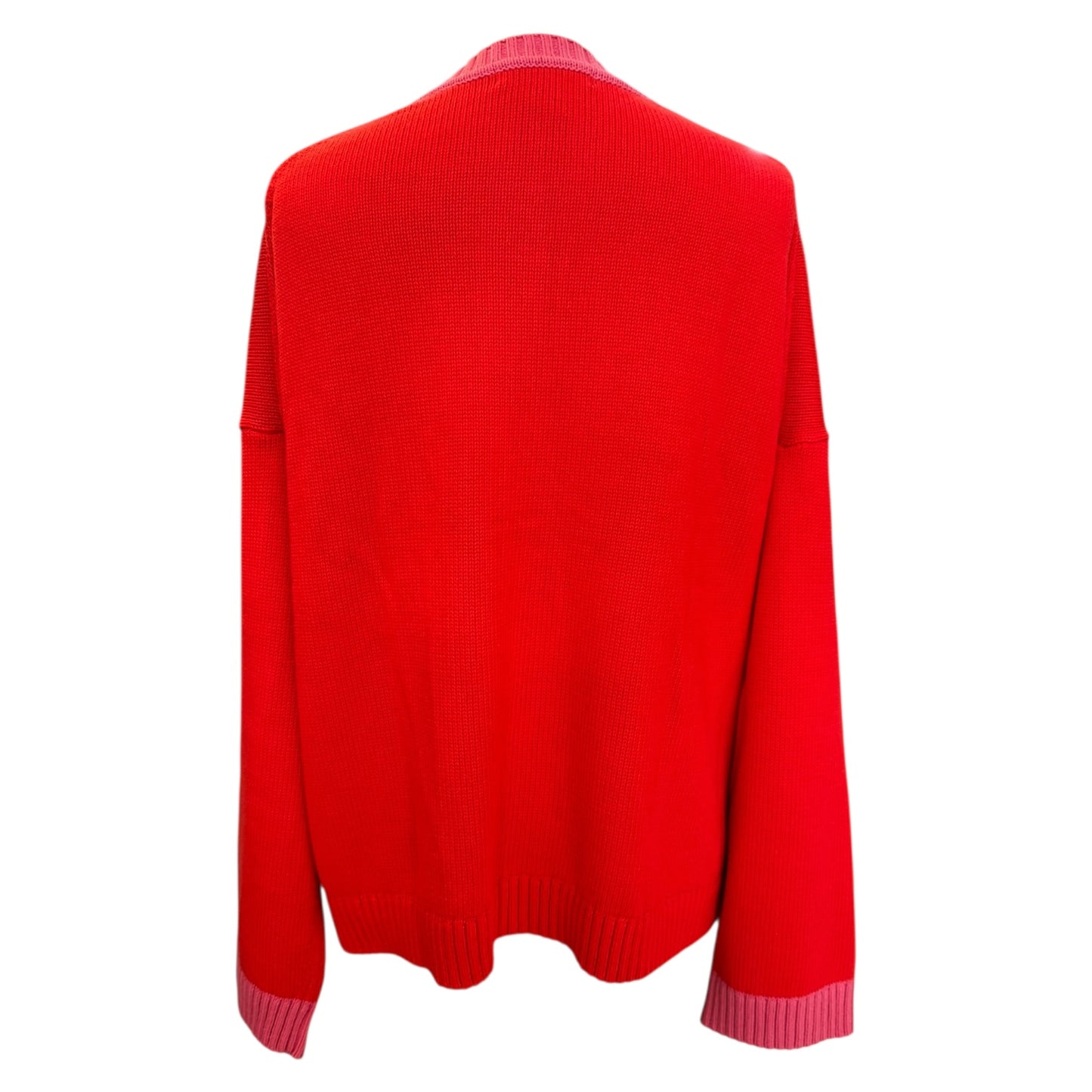 Boden Jemma Red and Pink Chunky Cardigan - 18