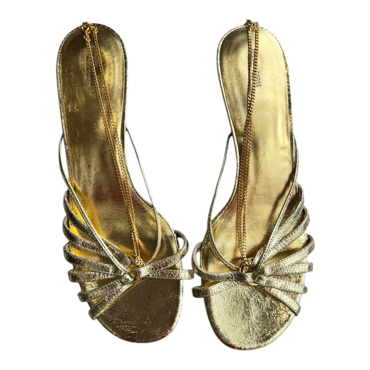 Golden Goose Gold Gold Heeled Sandals - 39/6
