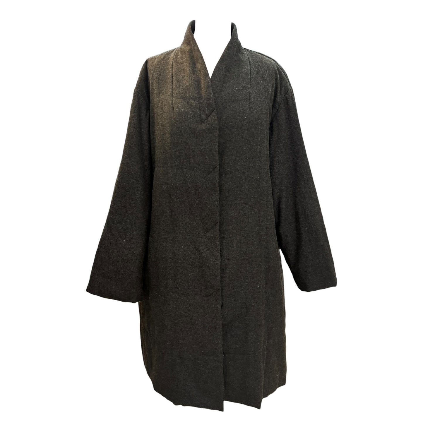 Toast Wool and Cotton Dark Grey Coat - 16/18