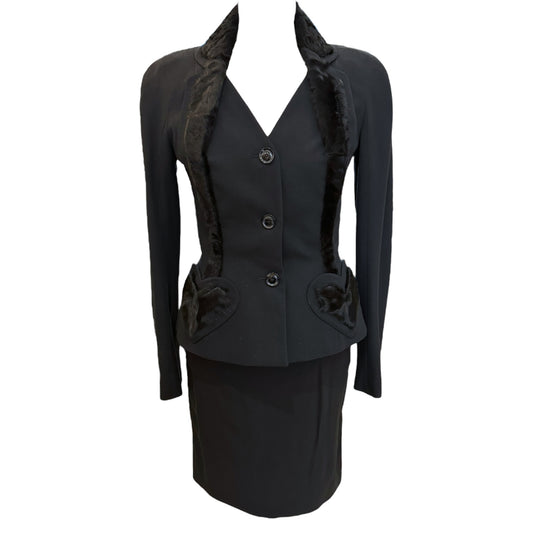 Christian Dior Black Heart Skirt Suit - 8