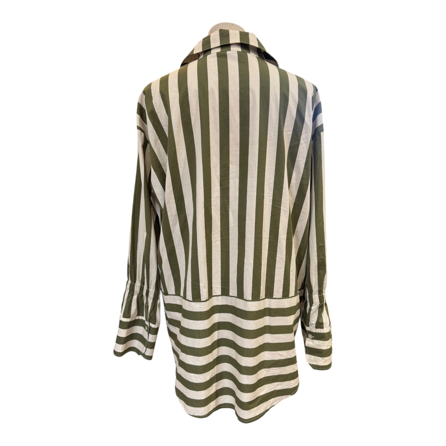 Summum Cream and Green Stripe Shirt - 10/12/14