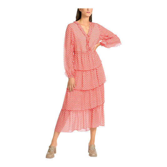 Marc Cain Orange Layered Dress - 14/16