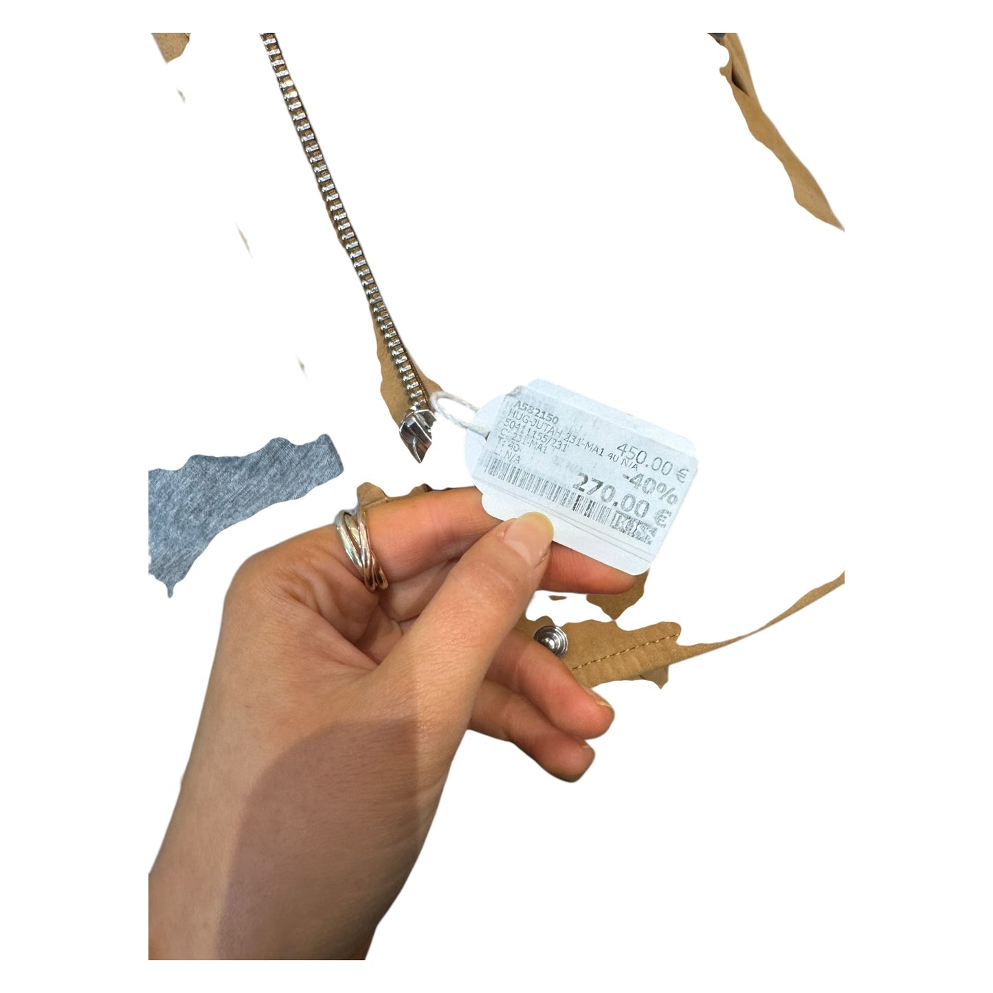 Hugo Boss Tan Suede Jacket - 12 - NEW