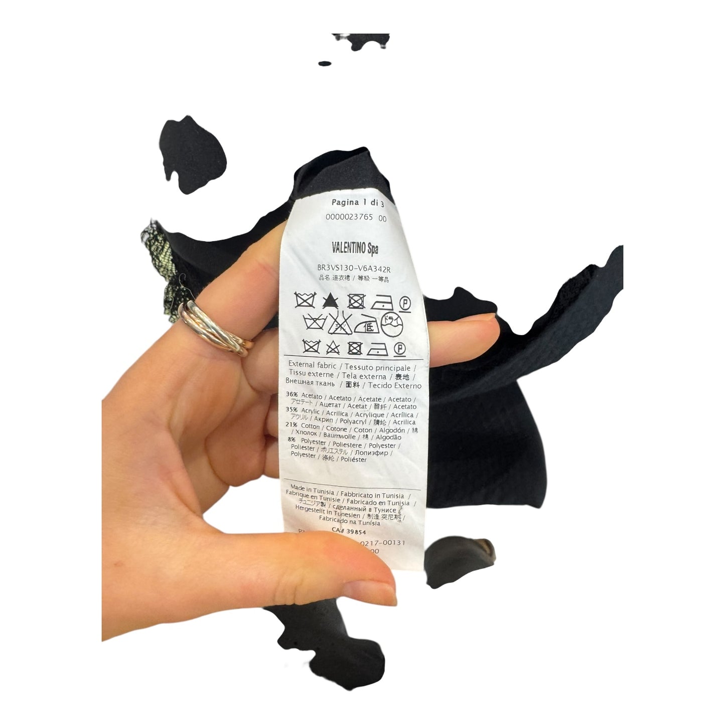 Red Valentino Black A line Dress with Lace Trim - 10/12