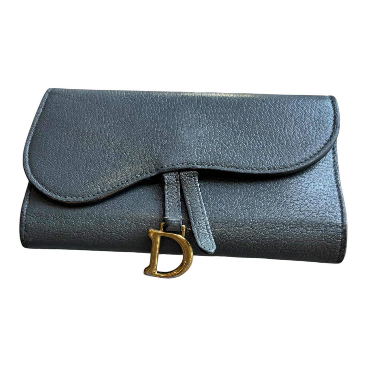 Dior Blue Grey Saddle Purse