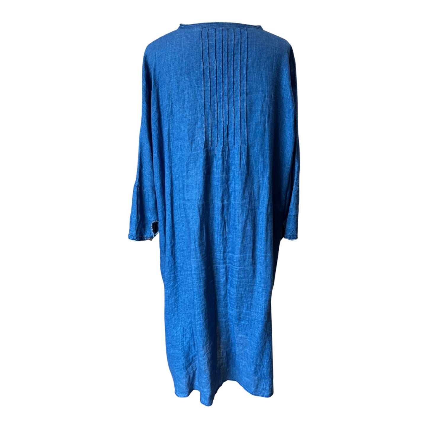 Kapital Blue French Linen Pintuck O'Keeffe Dress - One Size