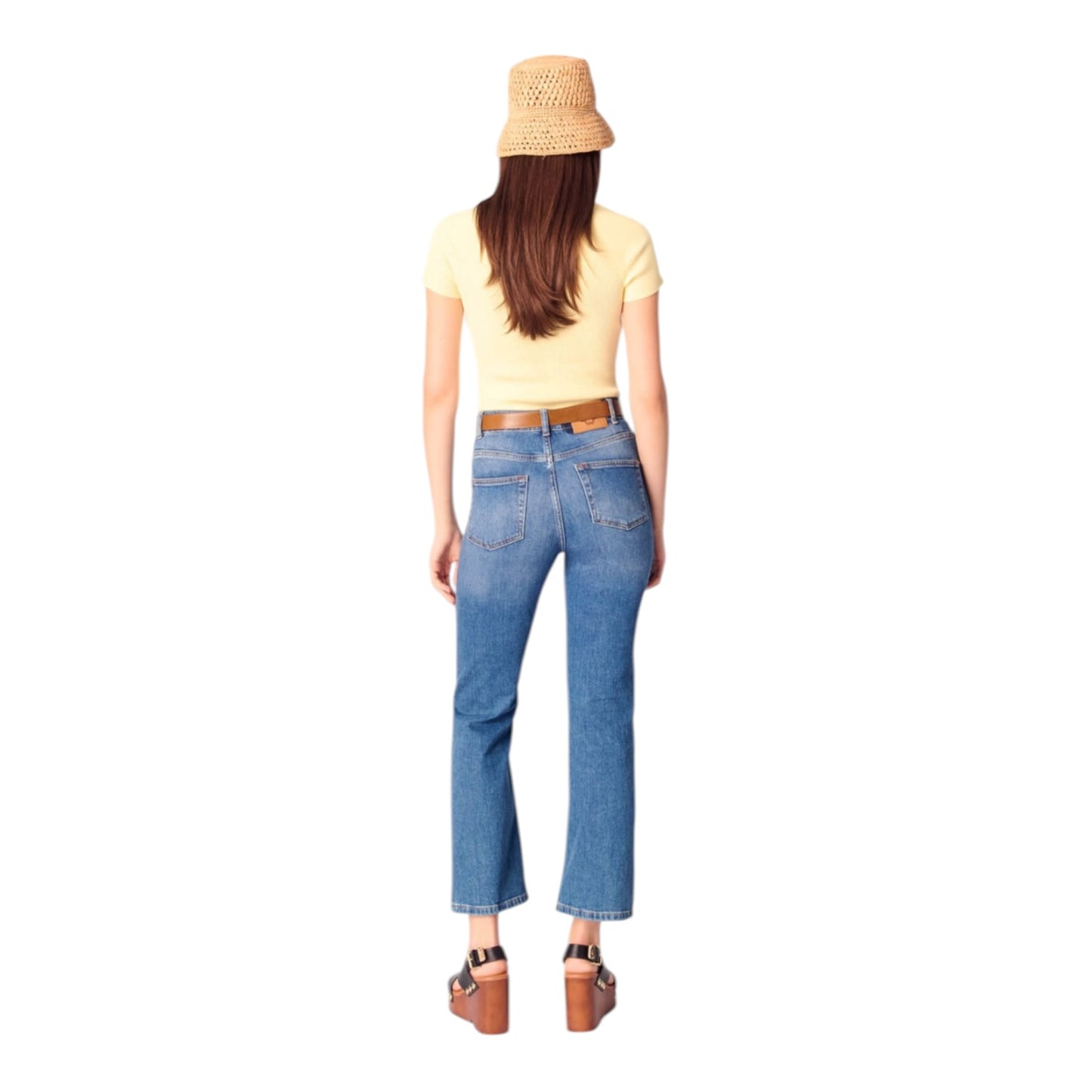 Maje Yellow Rib Knit Top - 8/10