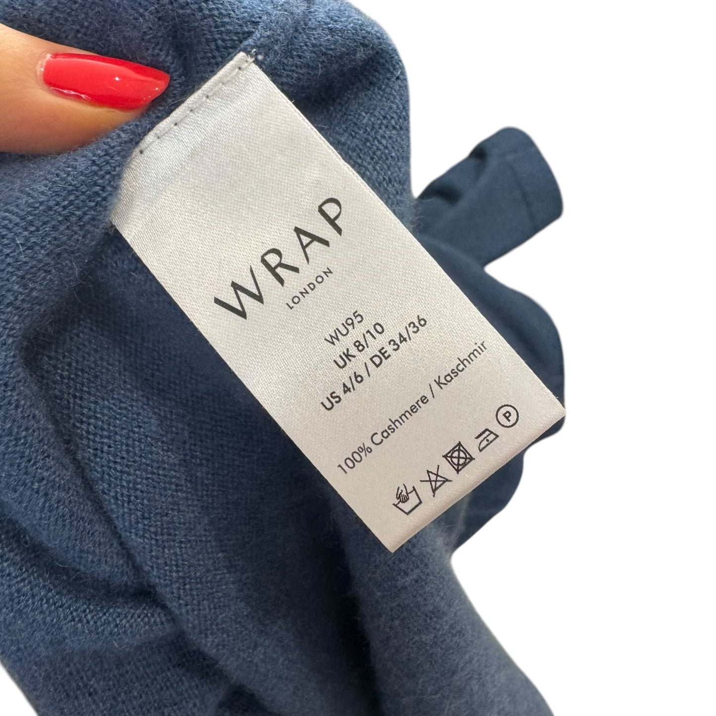 Wrap London Blue Cashmere Dress - 10/12