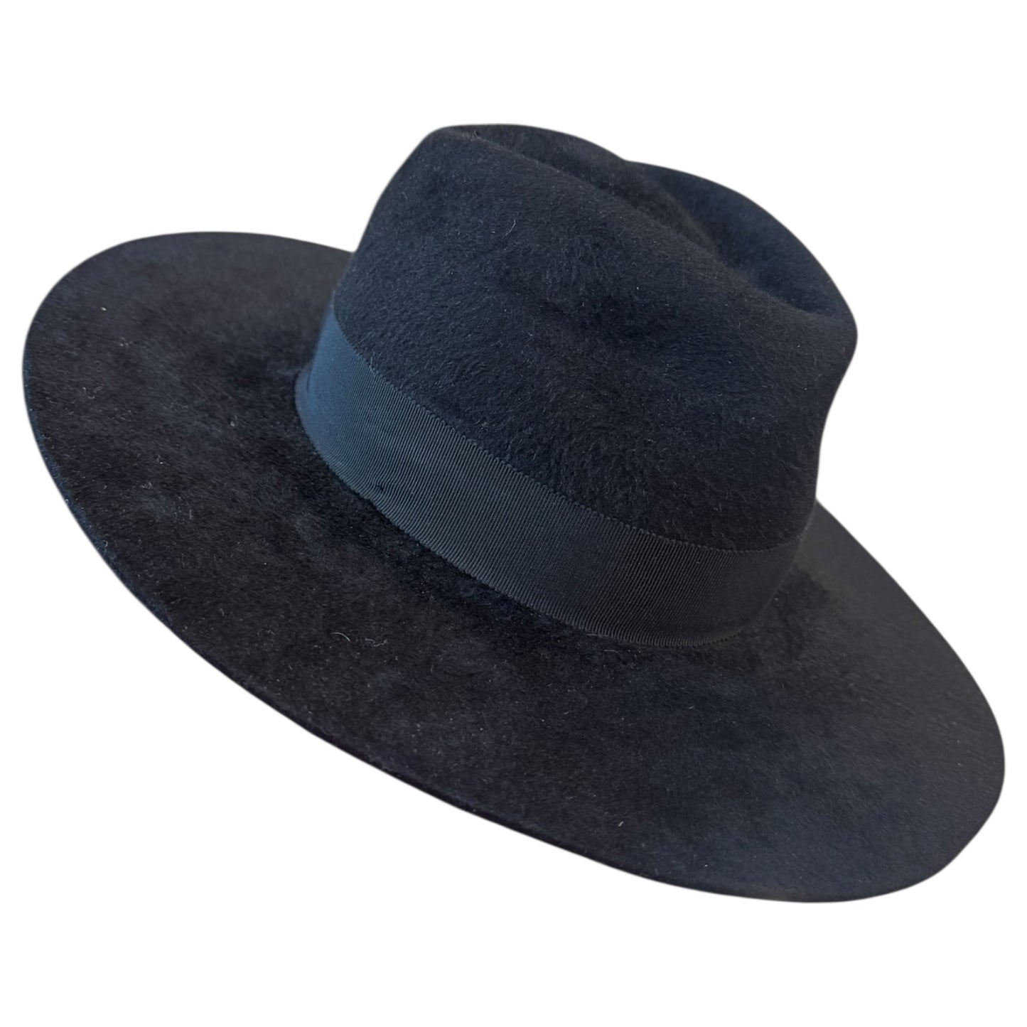 Ruslan Baginskiy Black Fedora Hat Crystals And Pearls - L