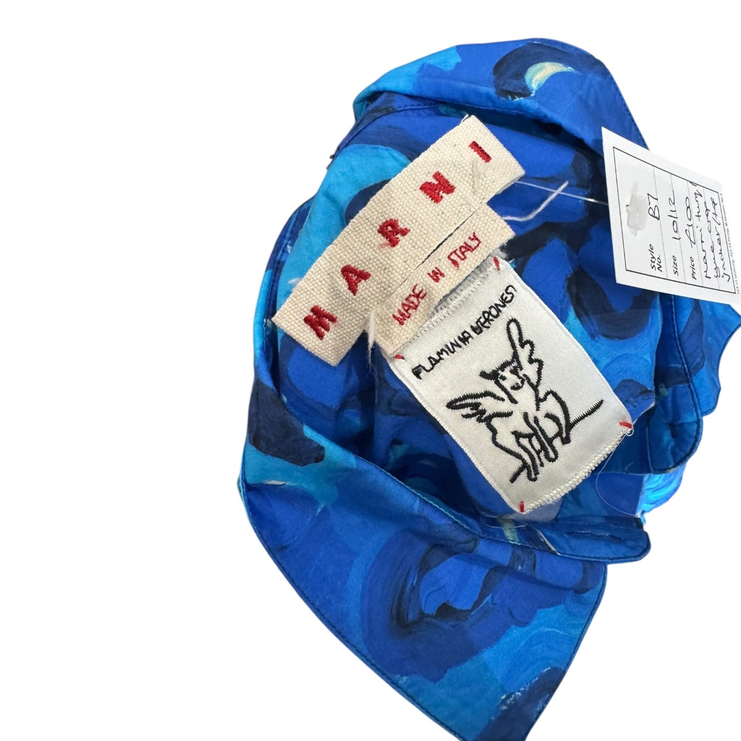 Marni X Flaminia Veronesi Blue Floral Crop Shirt - 10/12