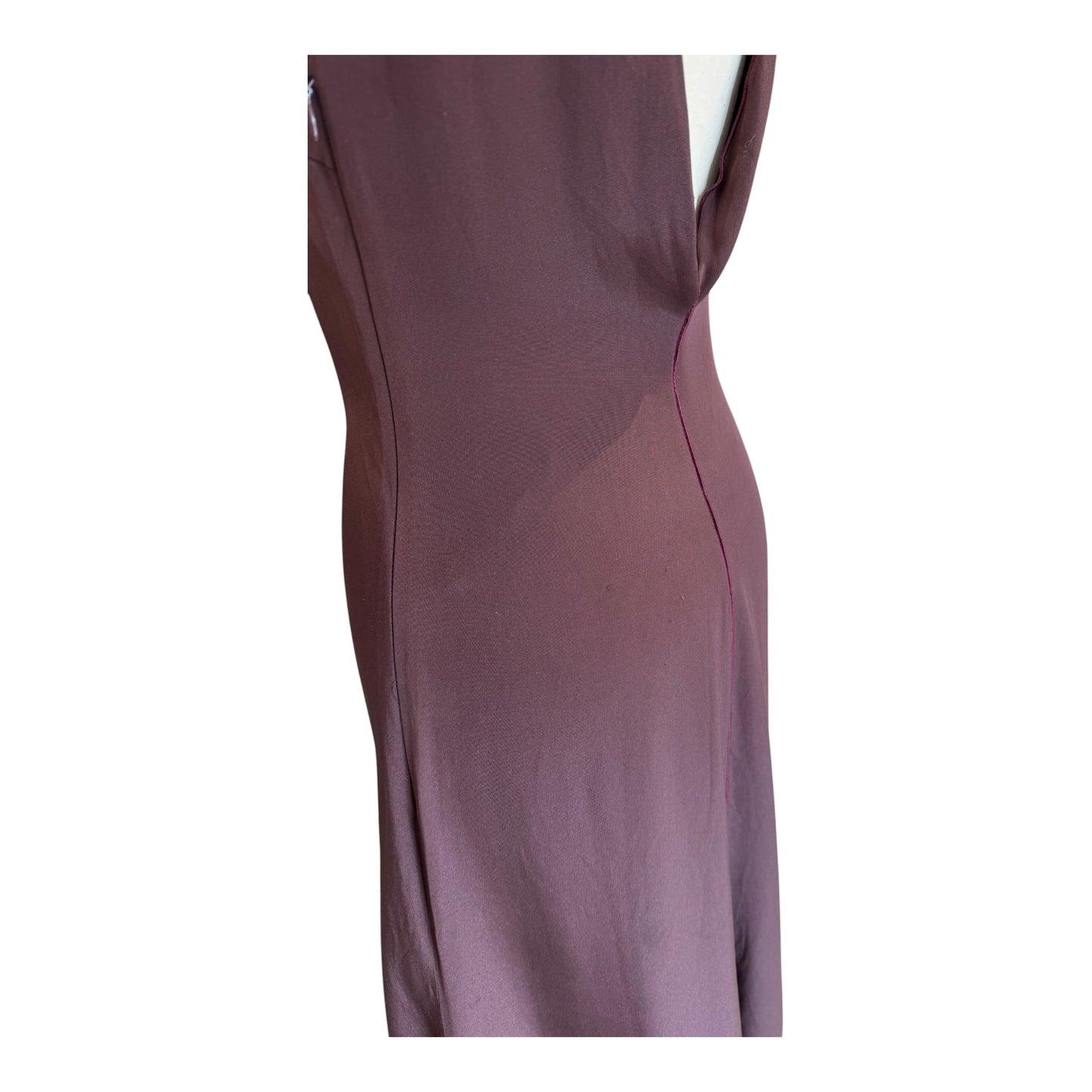 Mulberry Silk Burgundy and Paisley Dress - 8/10