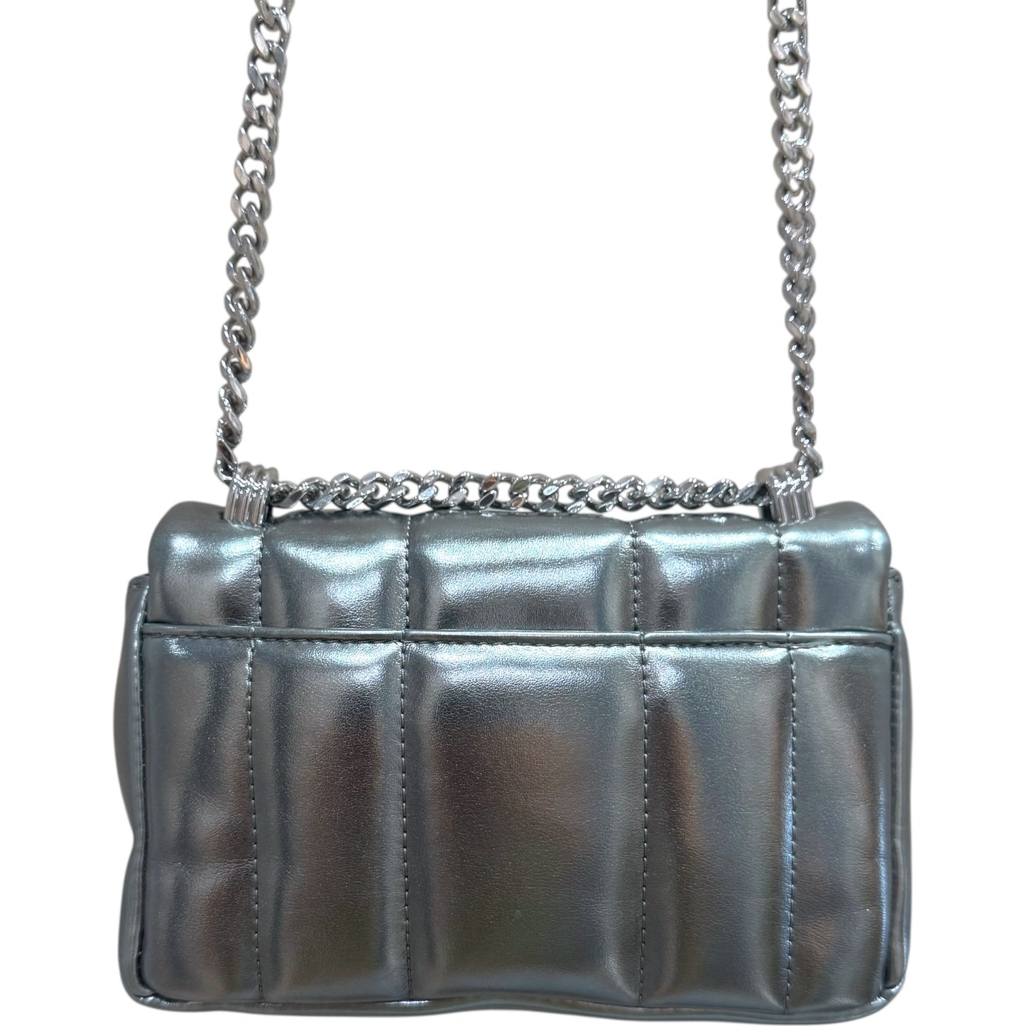 Boss Silver Shoulder Bag with Double B Logo
