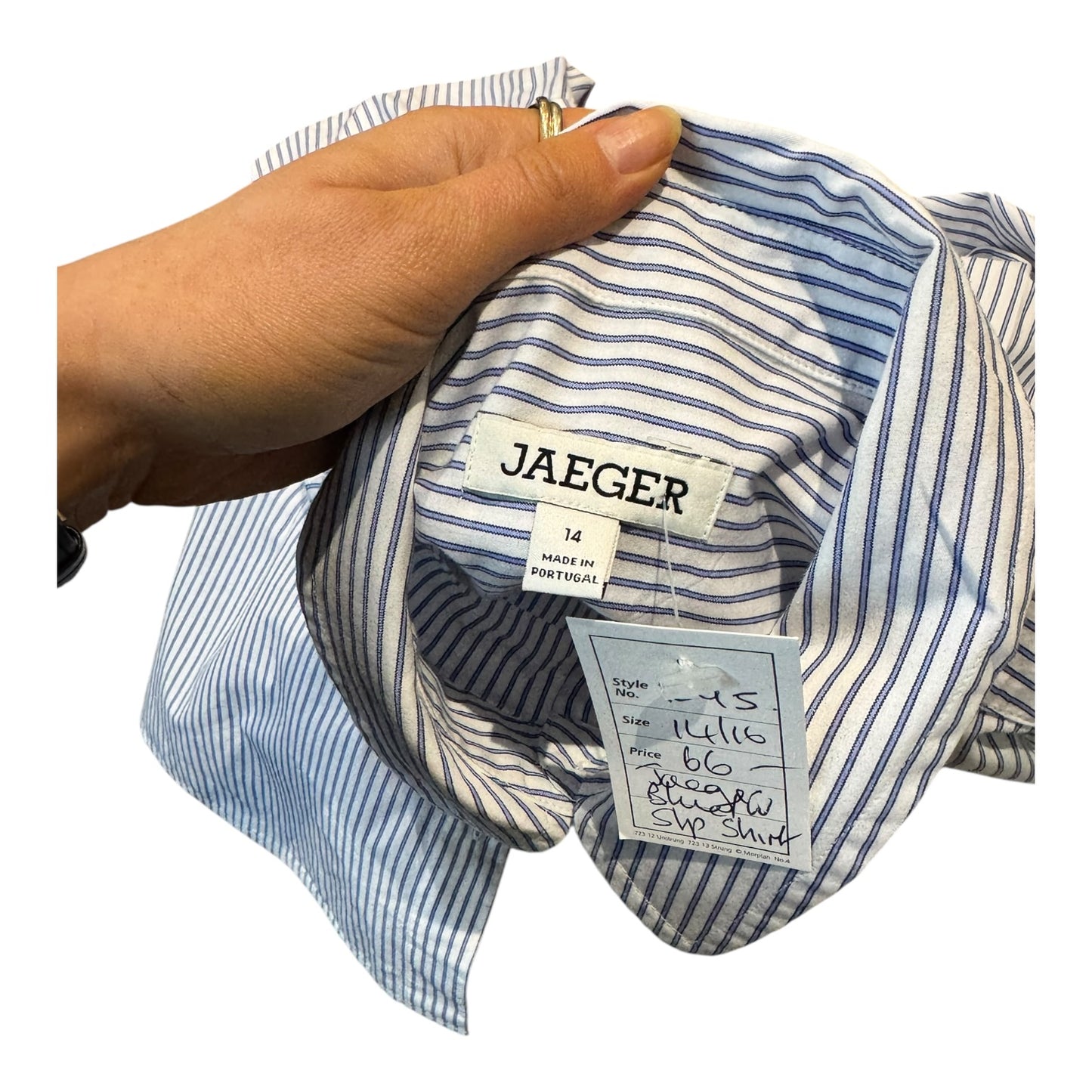 Jaeger Striped Cotton Shirt - 14
