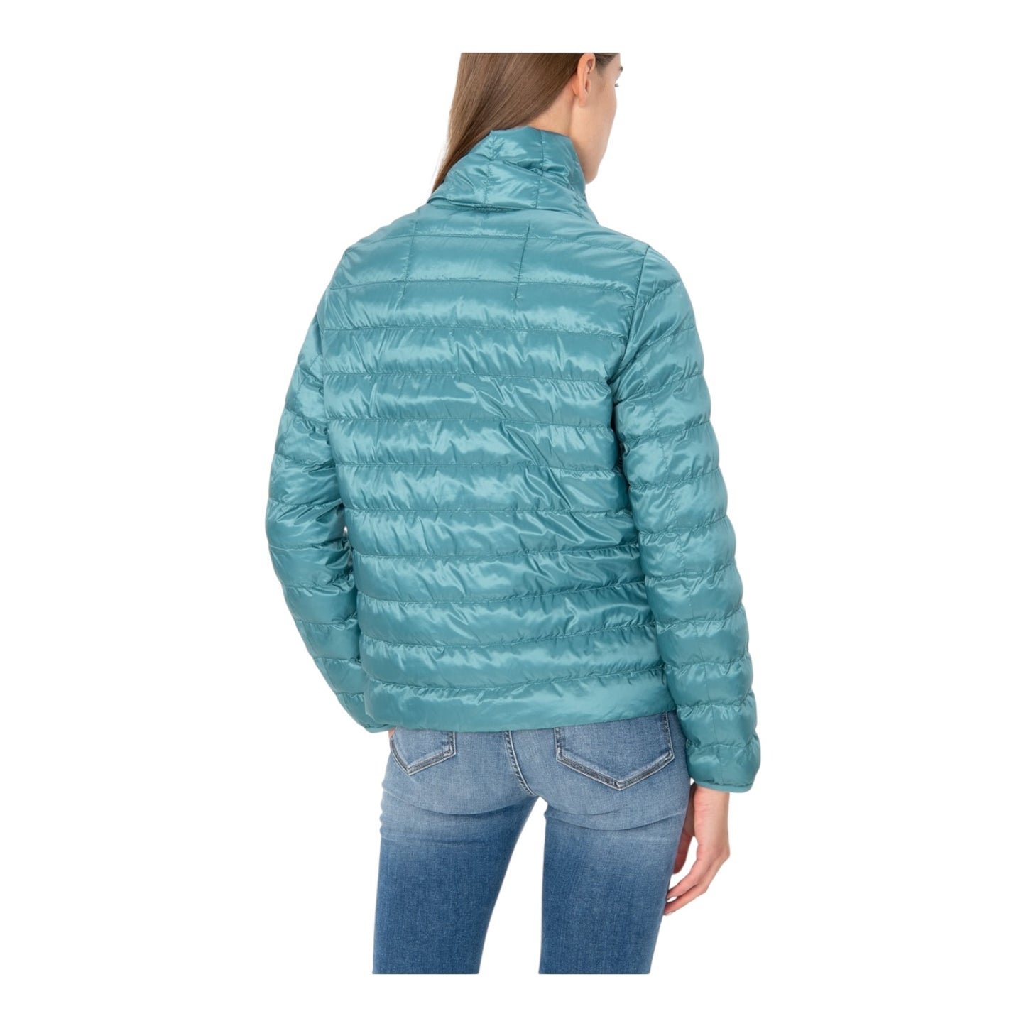 Weekend Max Mara Aqua Puffer Jacket with Scarf - 8/10