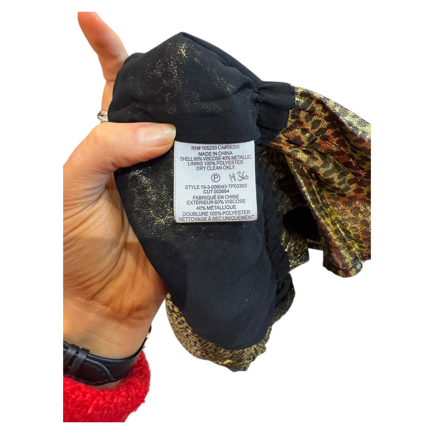 Joie Gold Metallic Blouse - 12