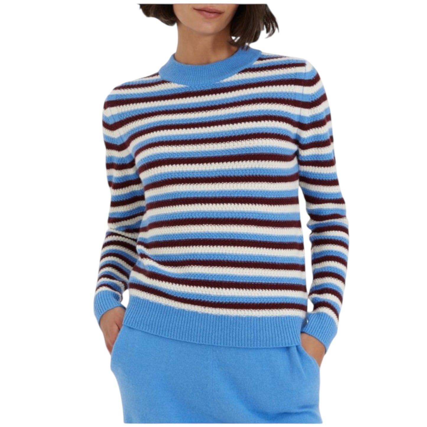 Chinti and Parker Blue, Brown and White Jumper - 12