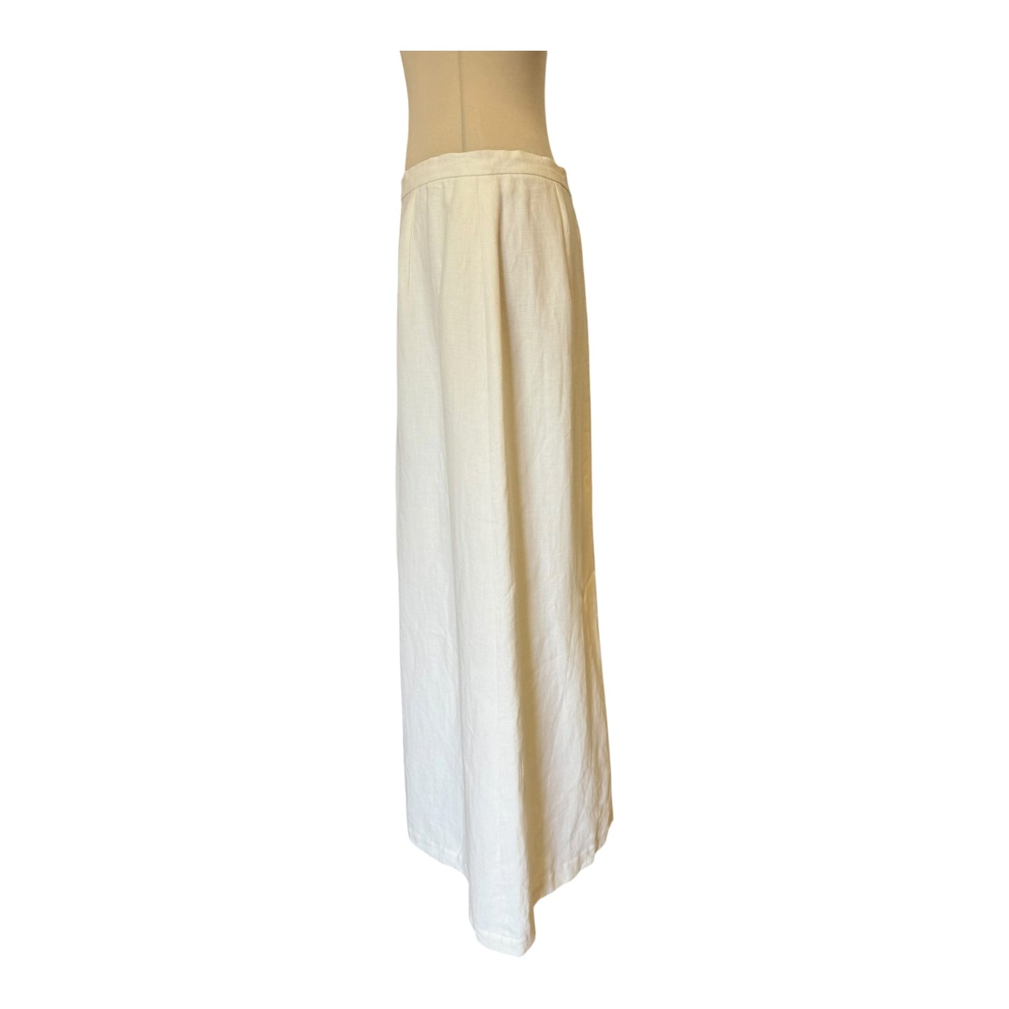 Paul Costelloe Cream Linen Maxi Skirt - 16 - NEW