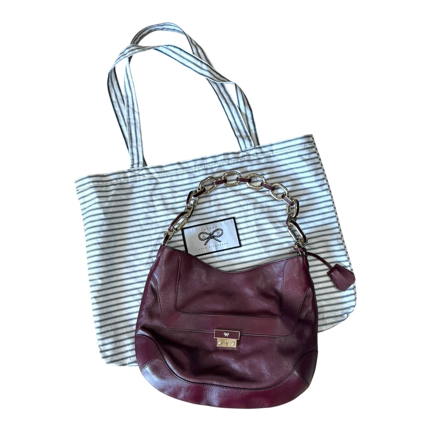 Anya Hindmarch Burgundy Berwick Shoulder Bag