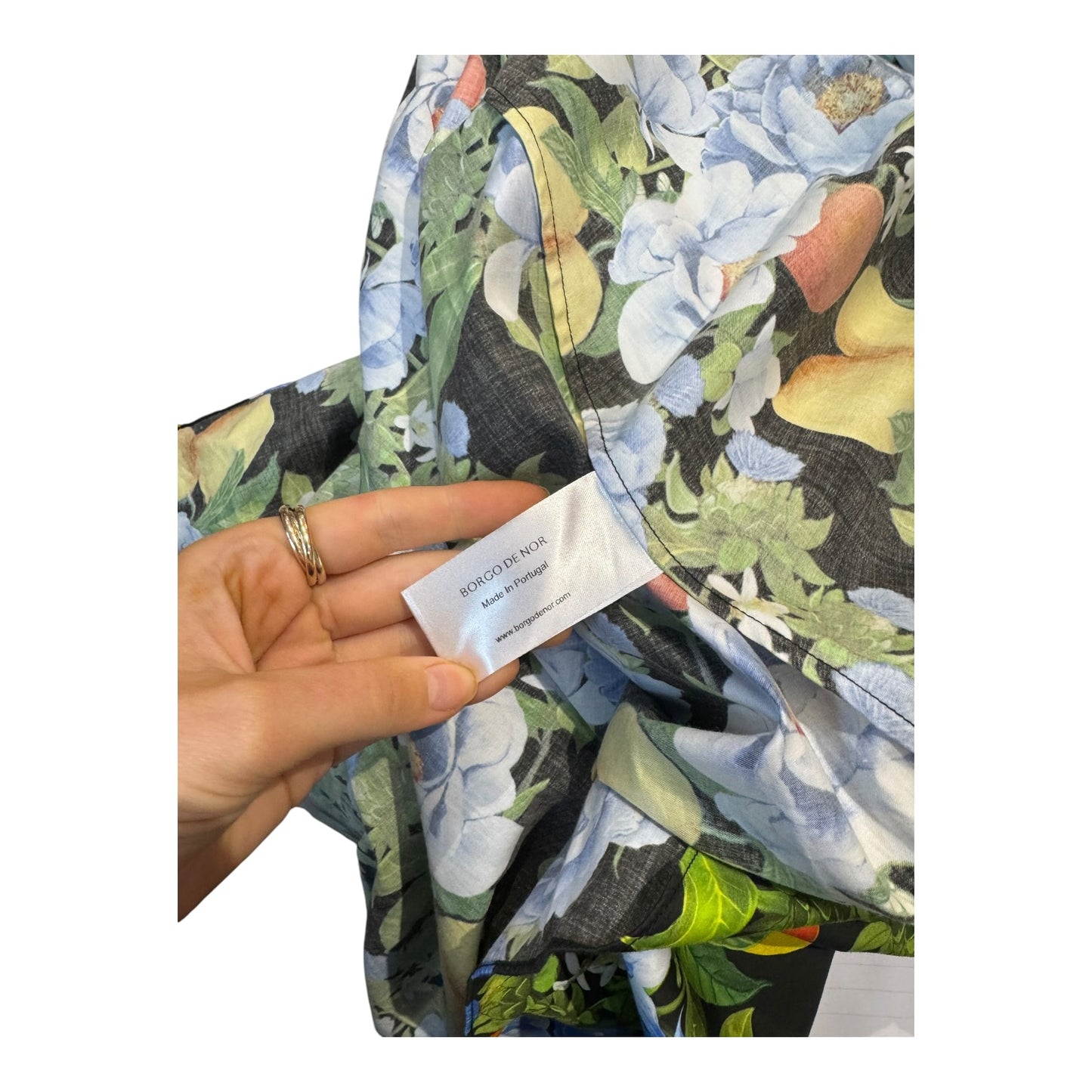 Borgo de Nor Peonia Print Cotton Maxi Dress - 10