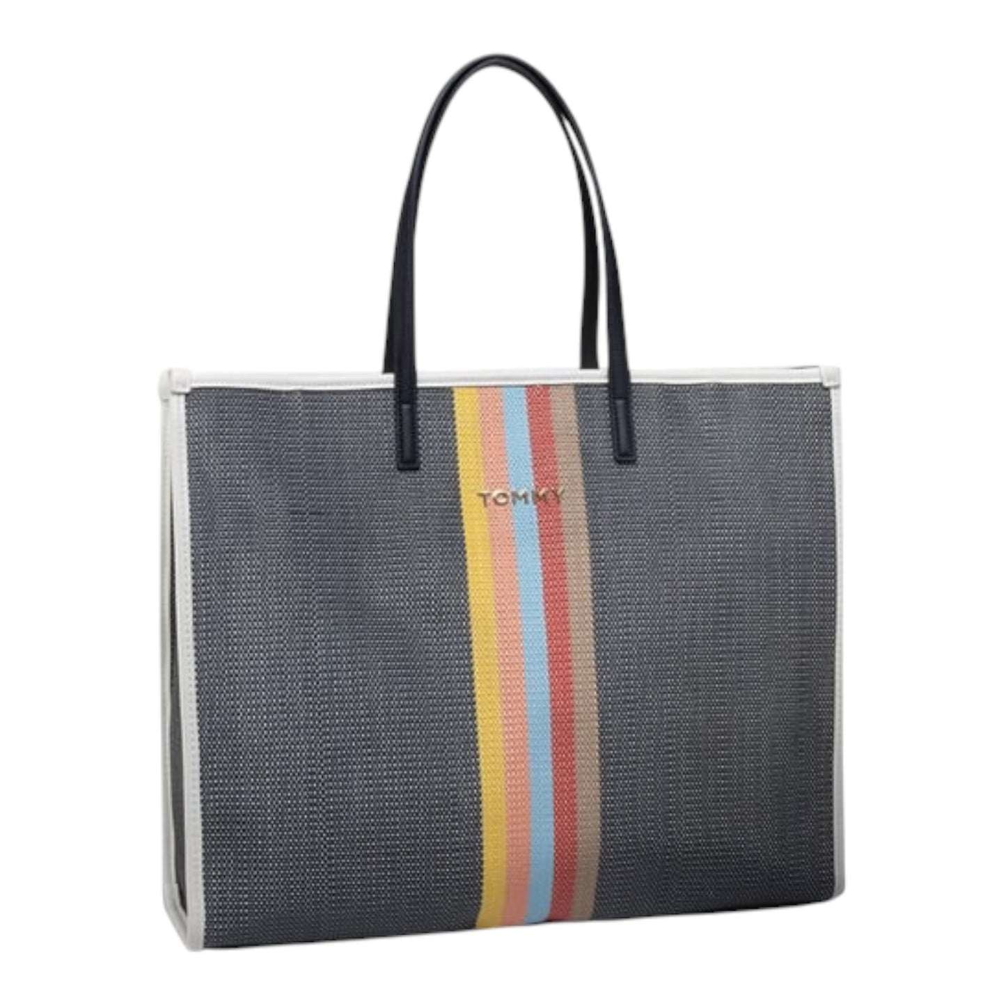 Tommy Hilfiger Navy Raffia Tote