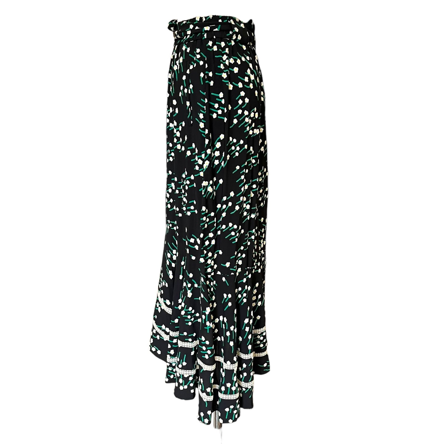 Me + Em Black Floral Maxi Skirt - 16