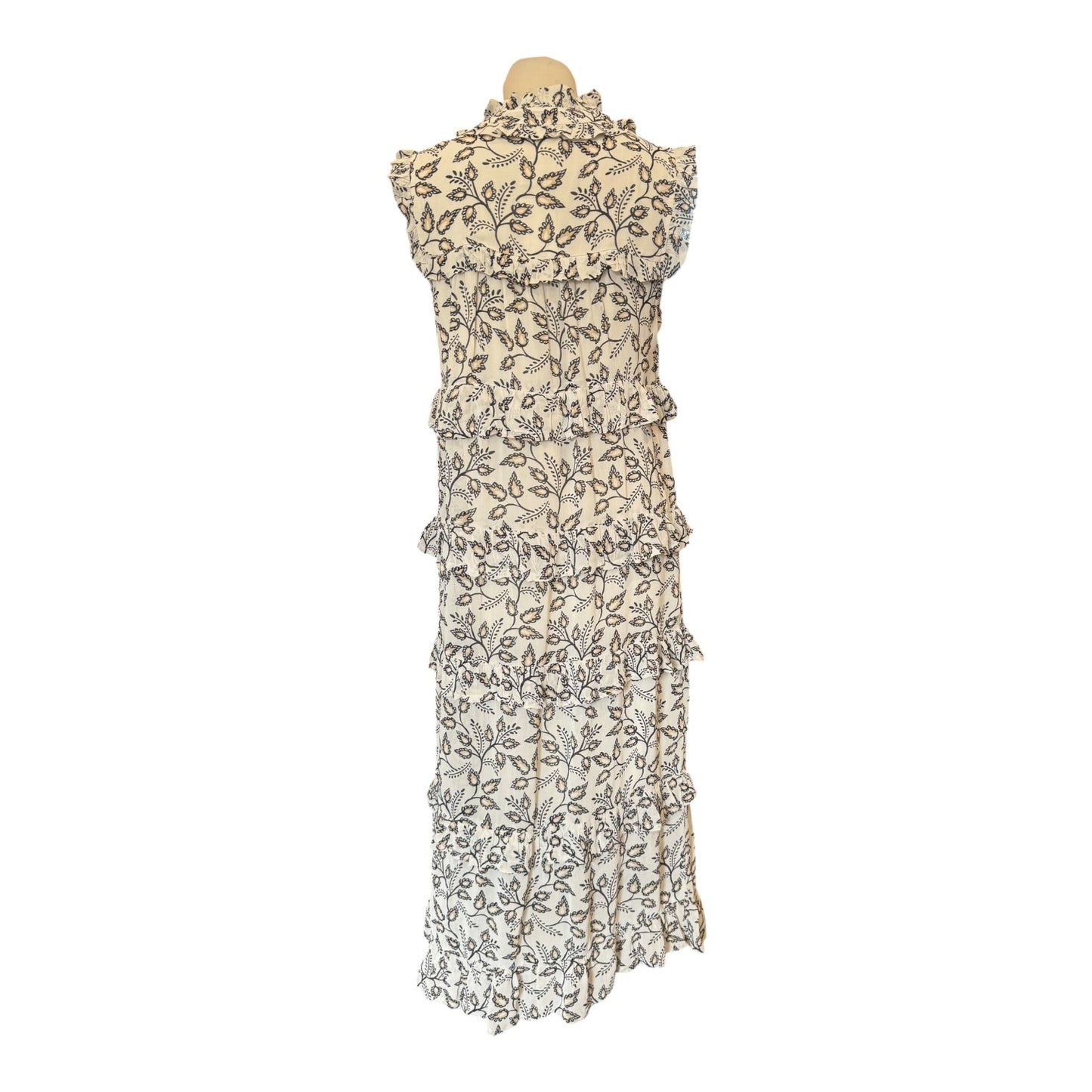 Part Two Parilla Cream Patterned Tiered Dress - 10