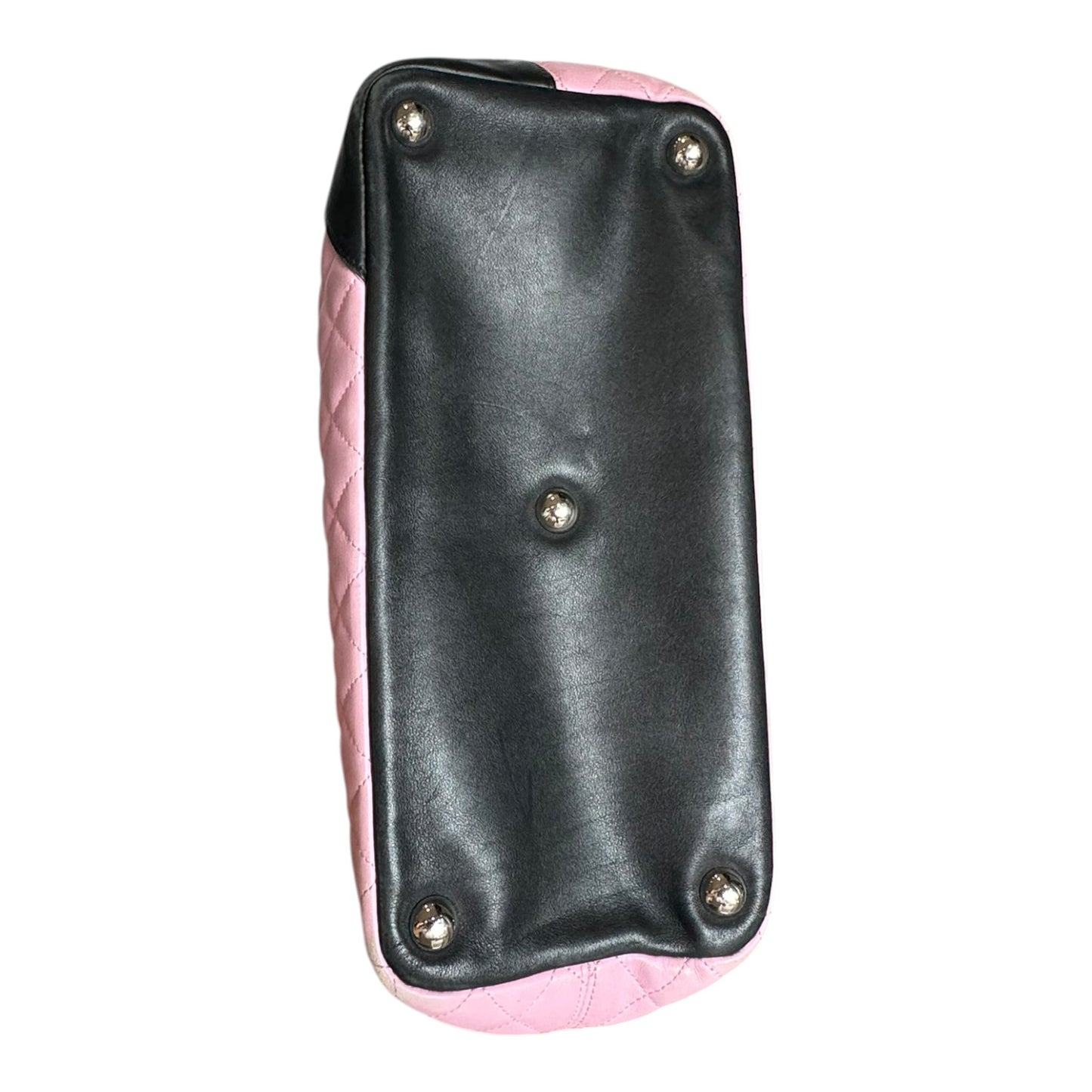 Chanel Cambon Ligne Pink and Black Quilted Tote Bag