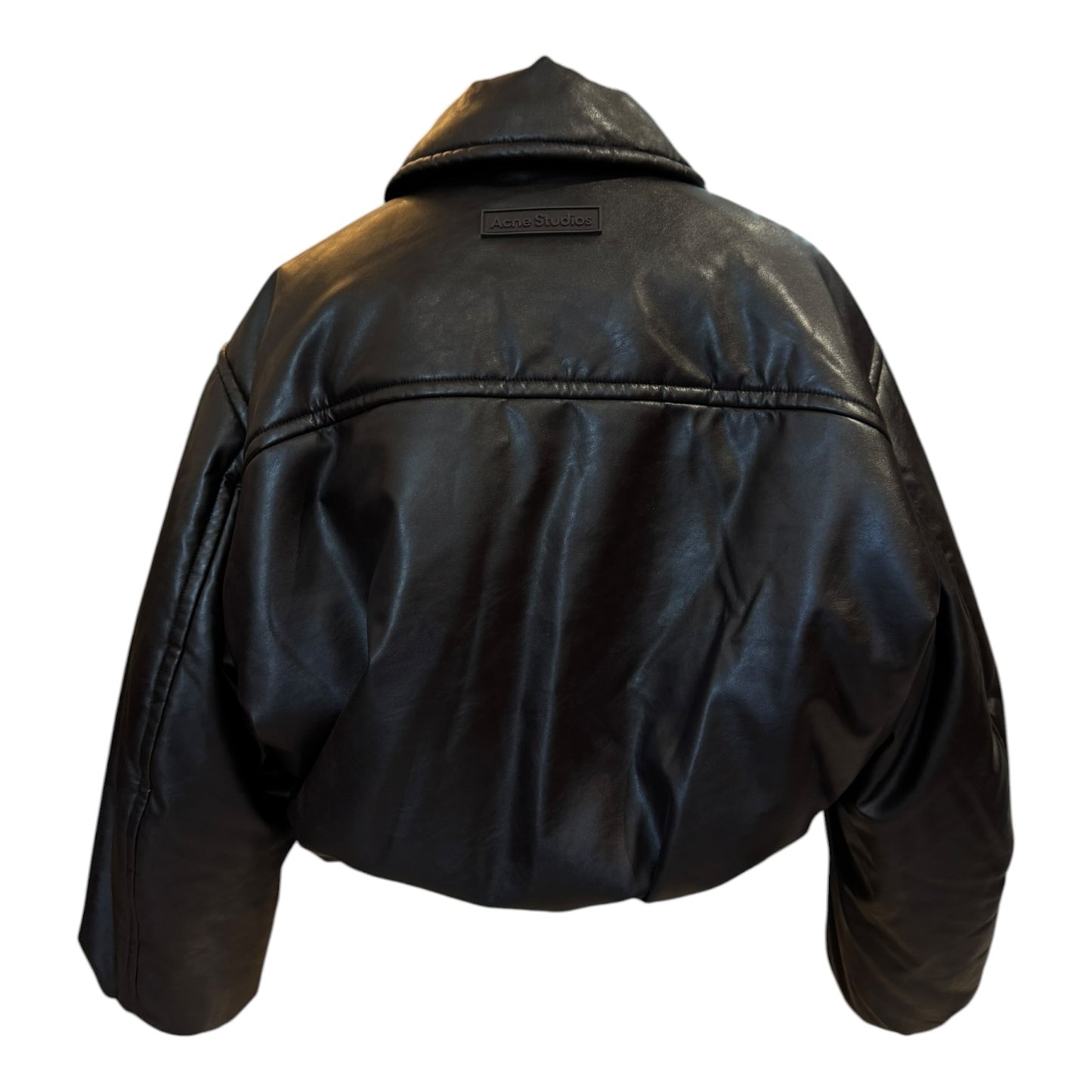 Acne Studio Coated Bomber Jacket in Dark Brown - 8