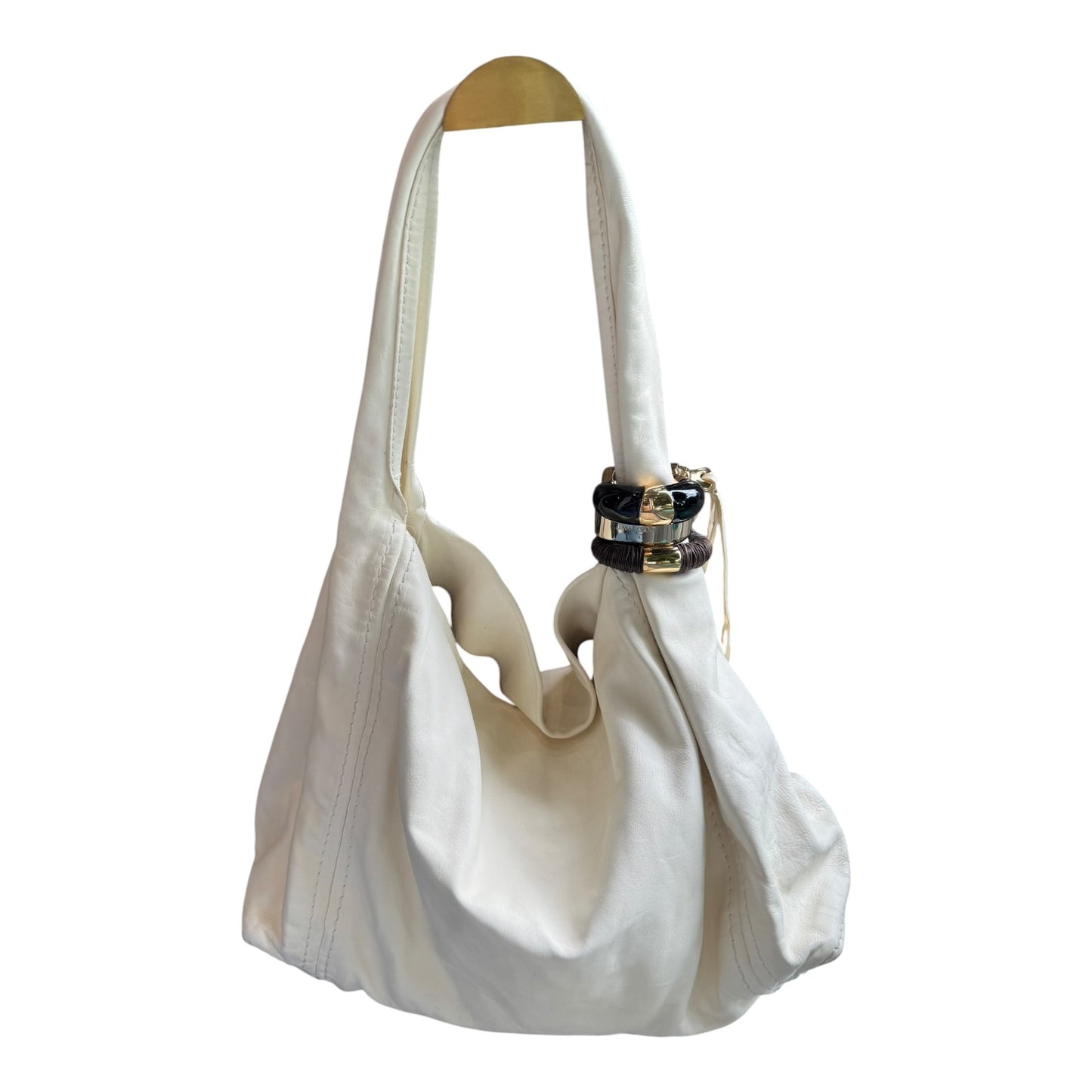 Jimmy Choo Cream Hobo Bag