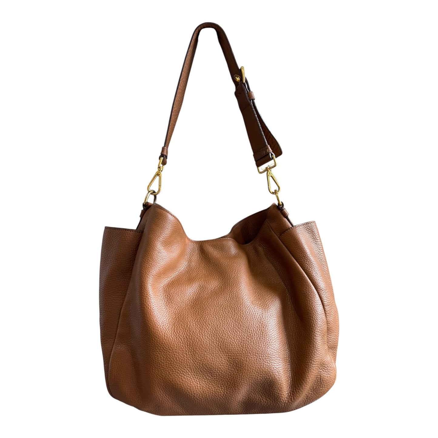 Prada Tan Vitello Daino Hobo Bag