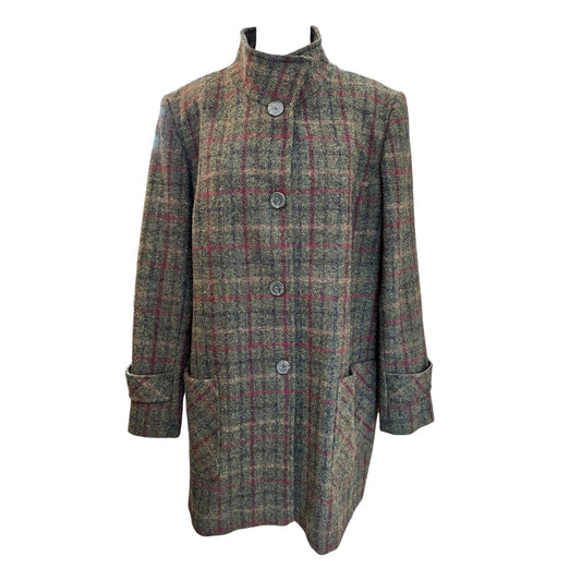 Kesta Harris Tweed Green Coat - 18