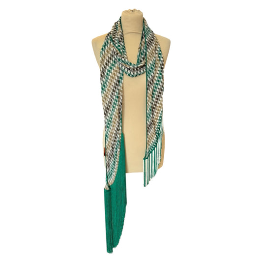 Missoni Green and White Scarf