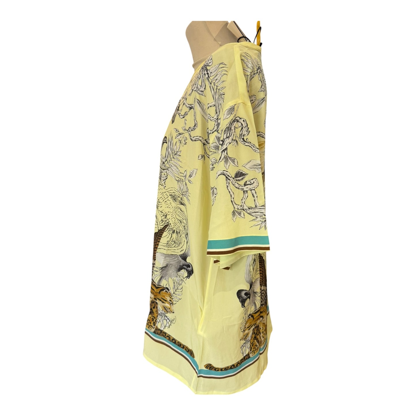 Roberto Cavalli Yellow Print Top - 12/14 - NEW