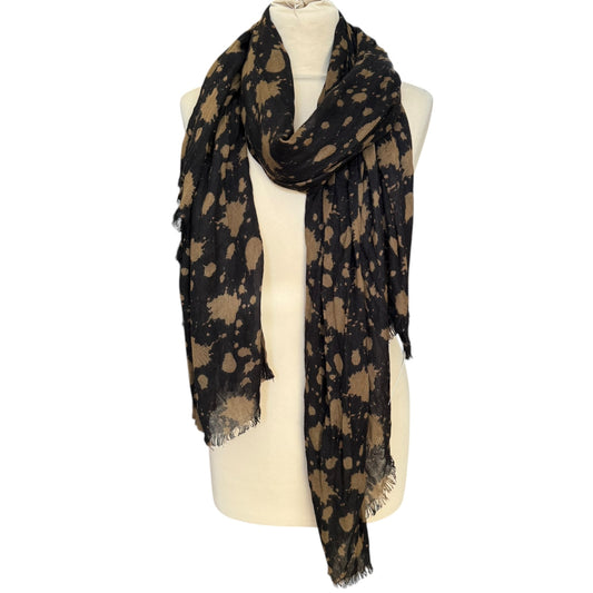 Mulberry Black and Khaki Scarf