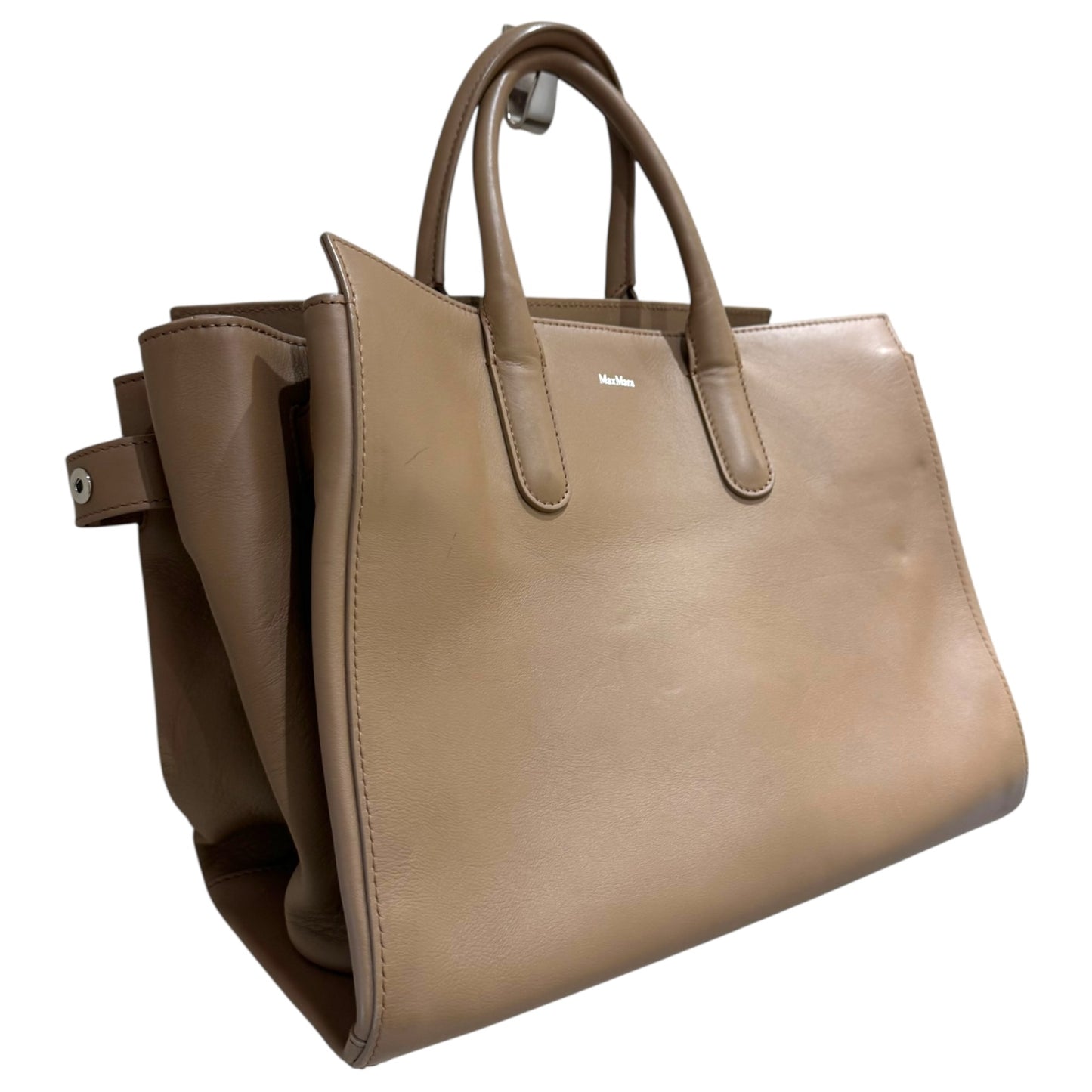 Max Mara Camel Leather Monopolis Bag