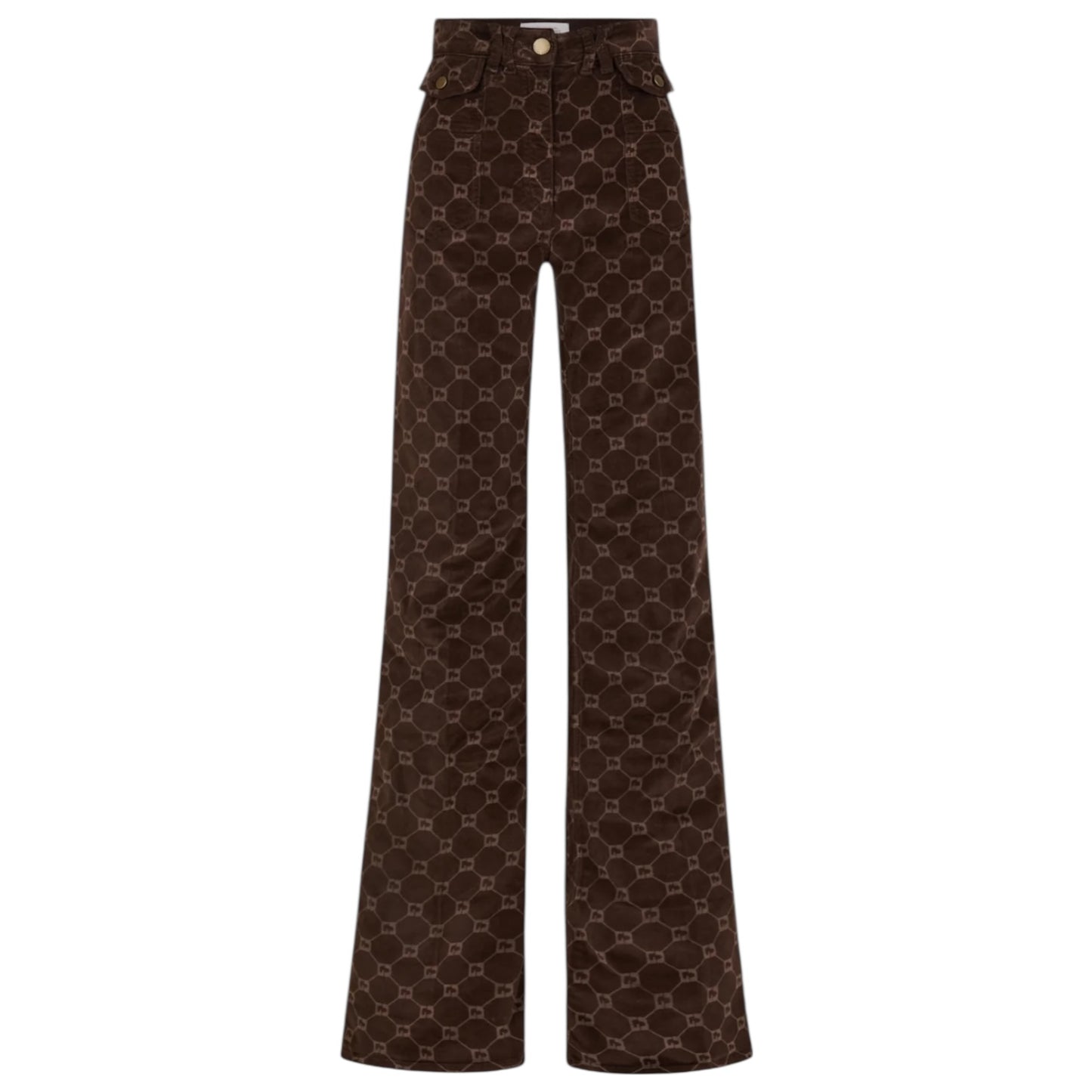 Gerard Darel Flared Brown Corduroy Trousers - 12