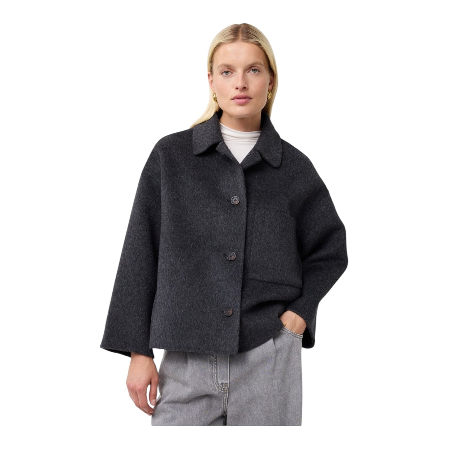 Knit-Ted Odette Grey Jacket - 12/14 - NEW