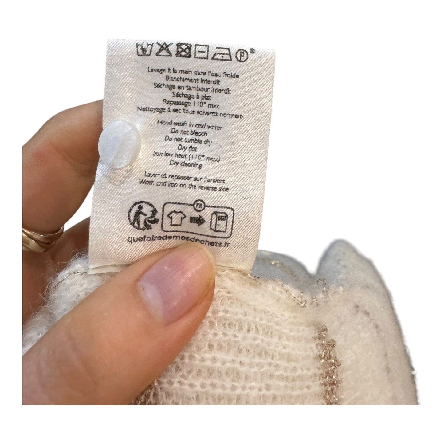 Sézane Cream and Gold Gaspard Cardigan - 8
