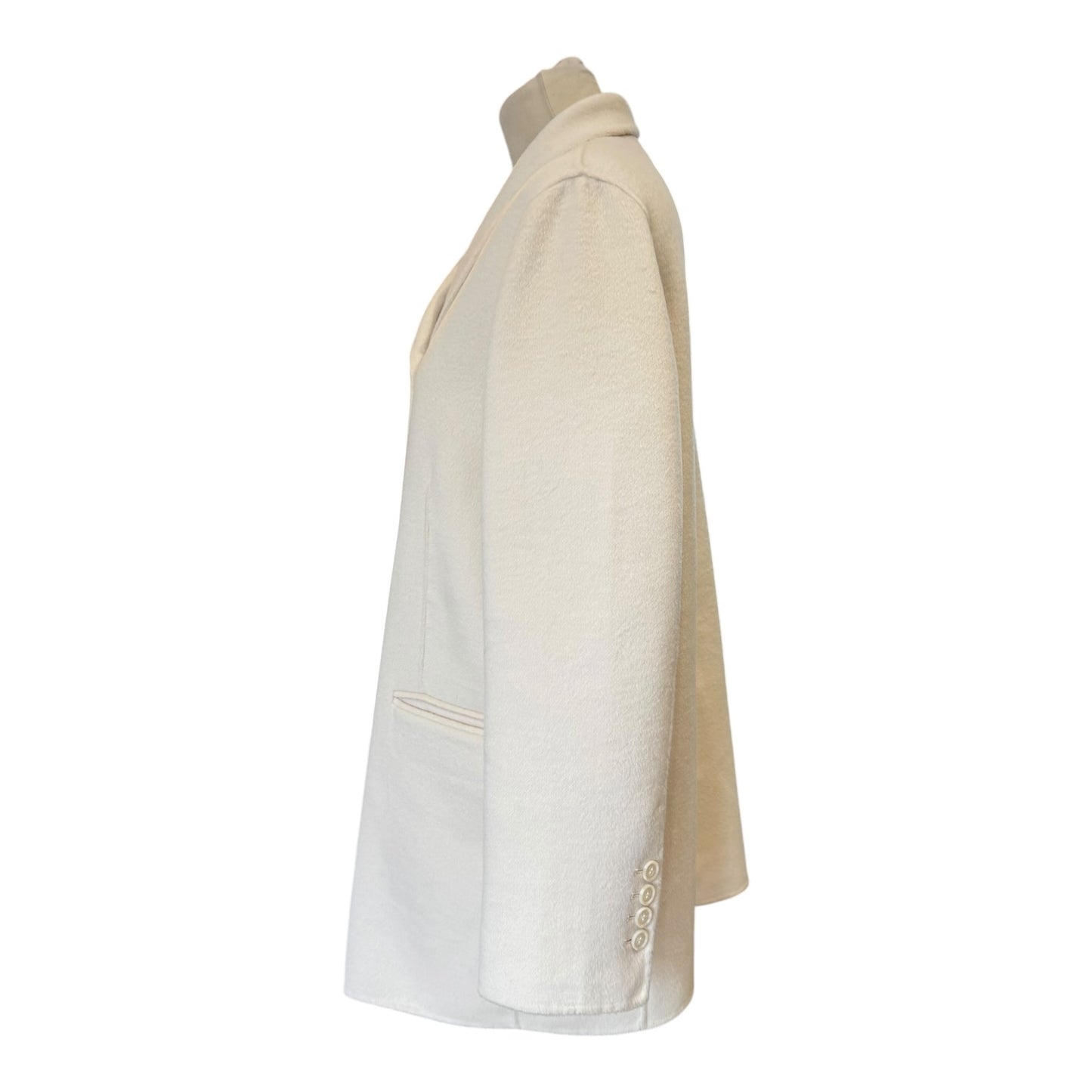 Massimo Dutti Cream Wool Blend Jacket - 8/10