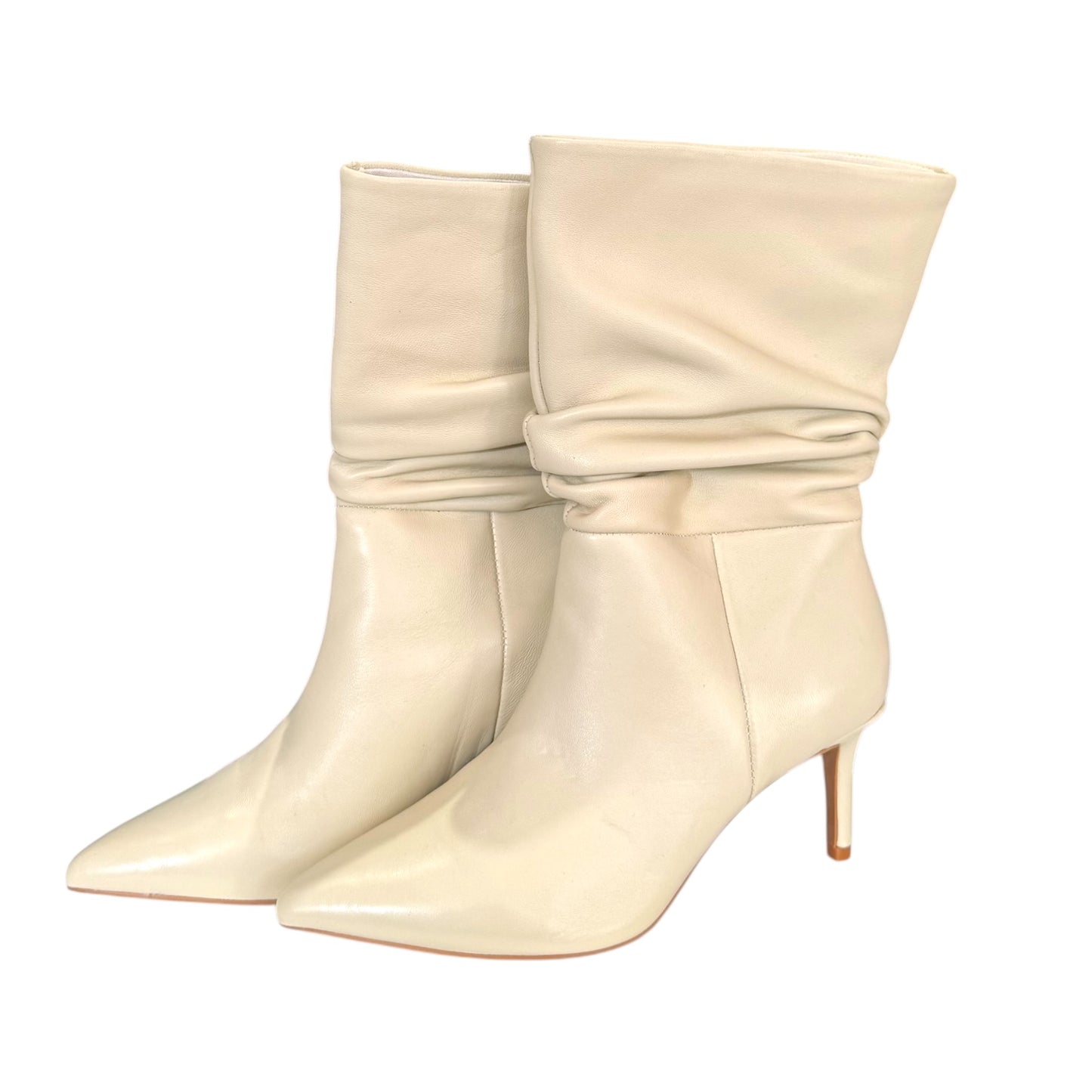 Carvela Cream Slouch Boots - 6 - NEW