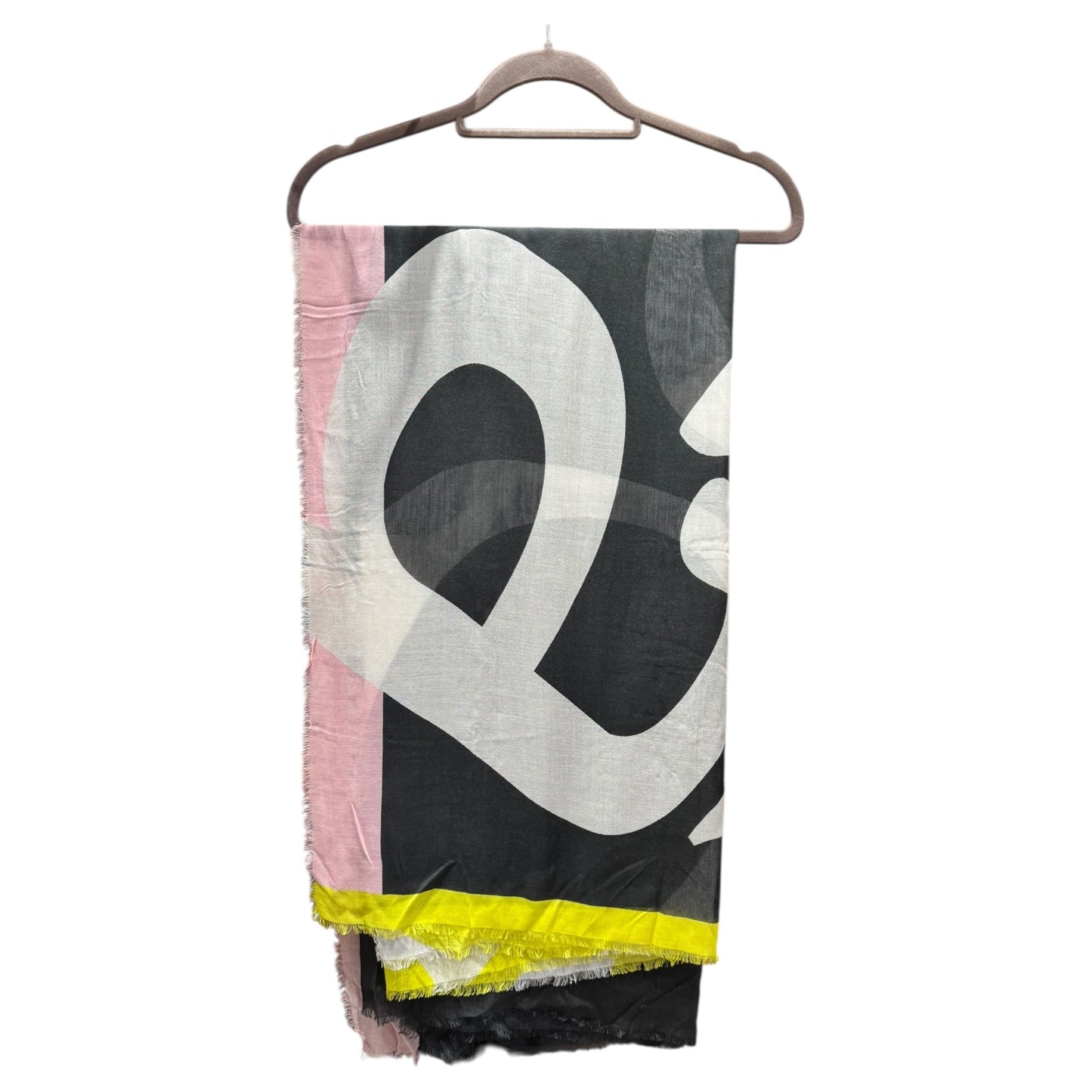 Luisa Cerano Black Pink and Yellow Modal Scarf - NEW