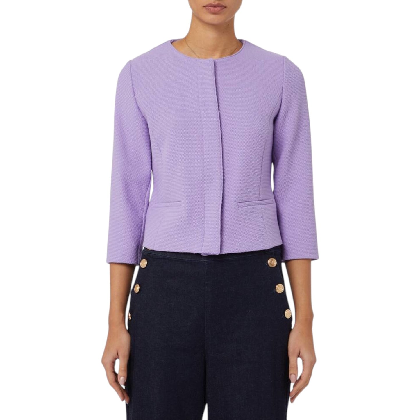 Emme Cuscus Lilac Crop Jacket - 8