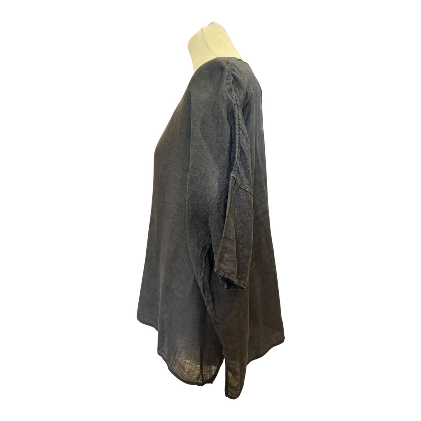 Album Di Famiglia Black Linen Top - 10/12/14