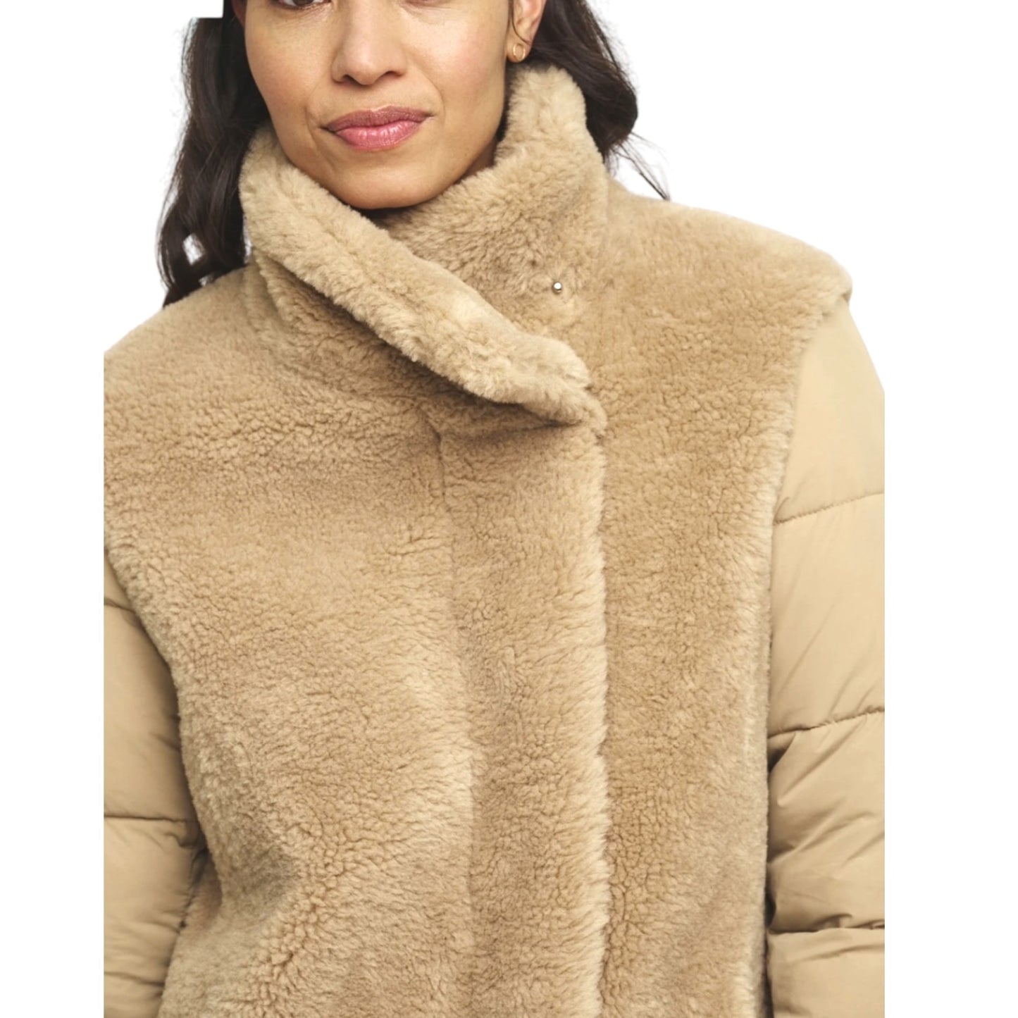 Rino and Pelle Camel Puffer Fleece Coat - 10