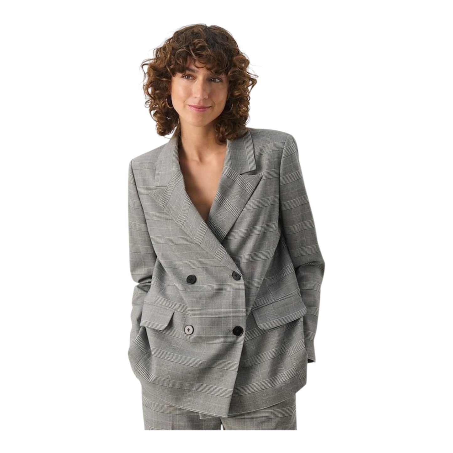 Part Two Grey Check Blazer - 10