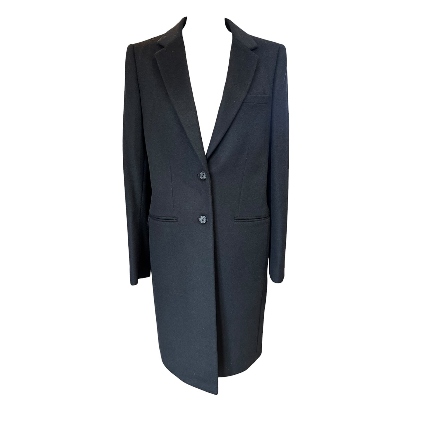 Joseph Black Wool and Cashmere Coat - 10